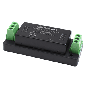 Power Products Voltage Converters, Inverters, Transformers DC-DC Converters PQAE50-D24-S12-T by CUI