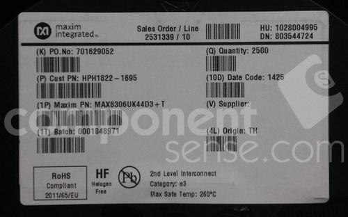 All Parts Semiconductors Power Management Voltage Supervisors MAX6306UK44D3+T by Analog Devices