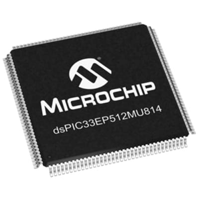 All Parts Semiconductors Microprocessors & Microcontrollers 16 Bit DSPIC33EP512MU814-I/PH by Microchip