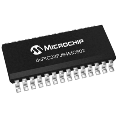 All Parts Semiconductors Microprocessors Digital Signal Processors (DSPs) DSPIC33FJ64MC802-I/SO by Microchip