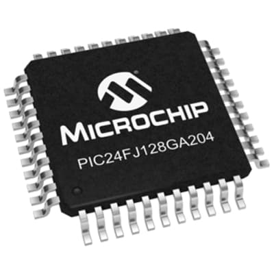 All Parts Semiconductors Microprocessors & Microcontrollers 16 Bit PIC24FJ128GA204-E/PT by Microchip