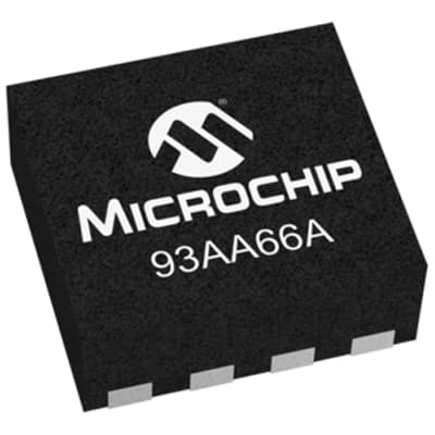 All Parts Semiconductors Memory EEPROMs 93AA66AT-I/MC by Microchip
