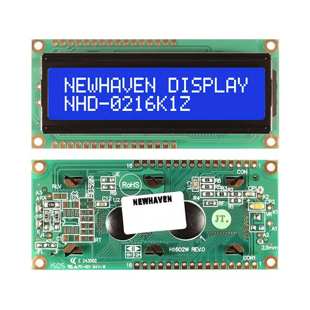 Industrial Control Panel Instrumentation Electronic Displays Character-Message Displays LCD Character Displays and Modules Displays NHD-0216K1Z-NSW-BBW-L by Newhaven Display Intl