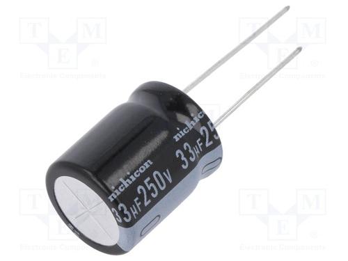 All Parts Passive Components Capacitors Aluminium Electrolytic Capacitors URZ2E330MHD6 by Nichicon