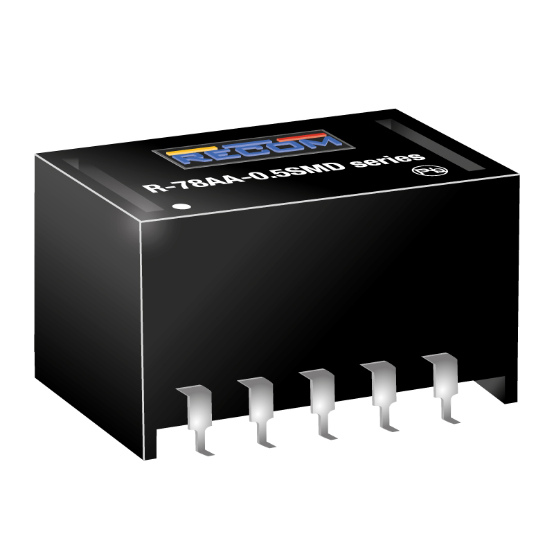 Power Products Voltage Converters, Inverters, Transformers DC-DC Converters R-78AA5.0-0.5SMD-R by Recom Power