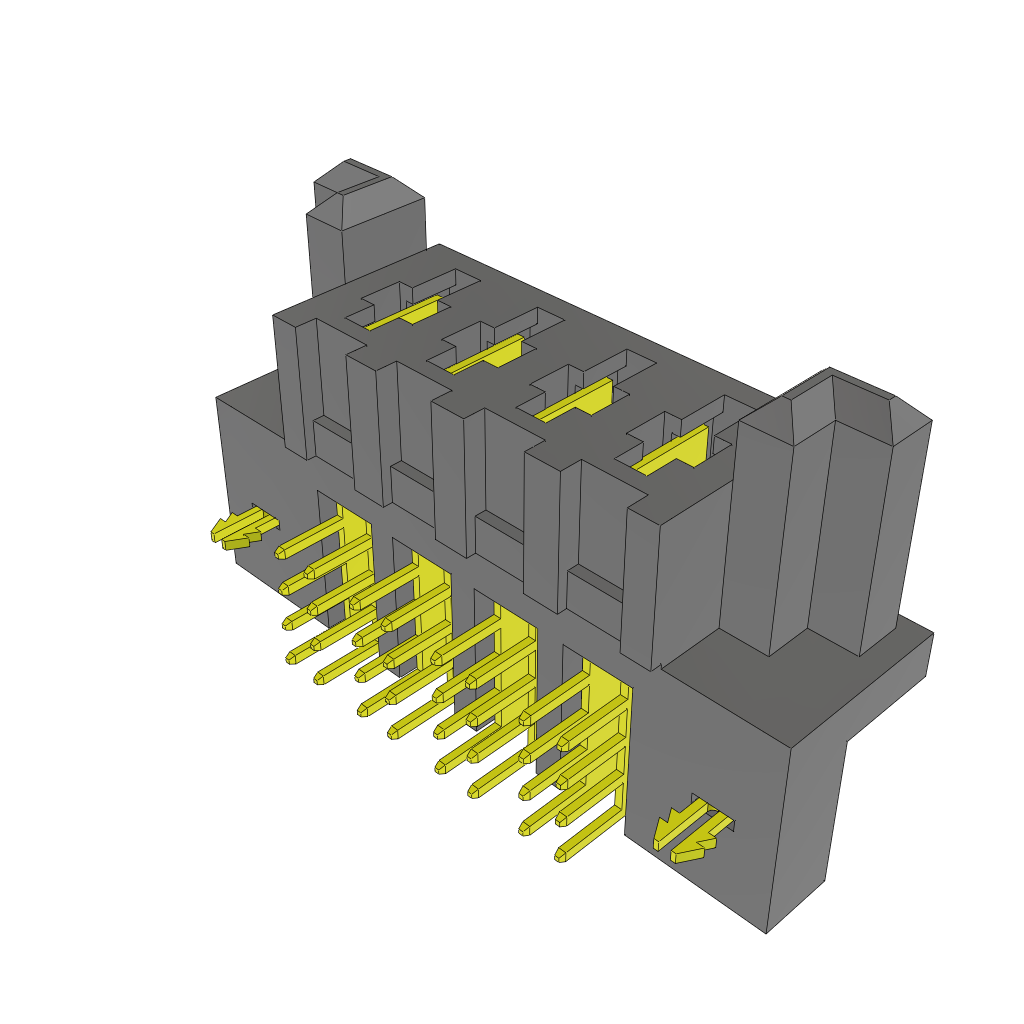 All Parts Connectors PC Board Board to Board PES-04-02-S-RA-LC by Samtec