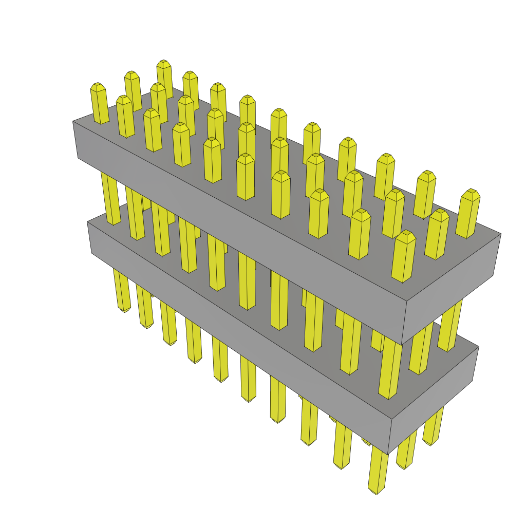 All Parts Connectors Backplane Connectors Hard Metric Connectors TW-10-03-L-T-223-155 by Samtec