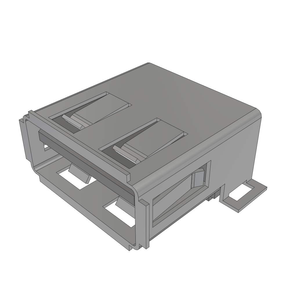 All Parts Connectors AMC USB-A-S-F-B-SM2-FR by Samtec