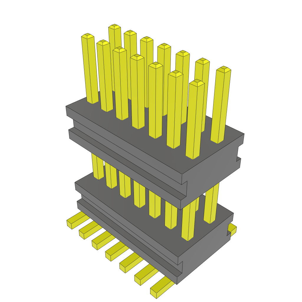 All Parts Connectors Backplane Connectors Hard Metric Connectors AW-07-03-G-D-205-100 by Samtec