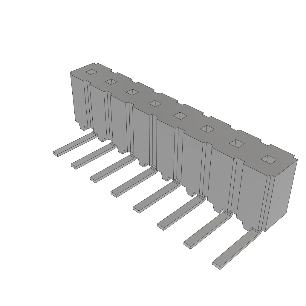 All Parts Power Products Batteries and Accessories Accessories Battery Housings-Cradles CES-108-02-S-S-RA by Samtec