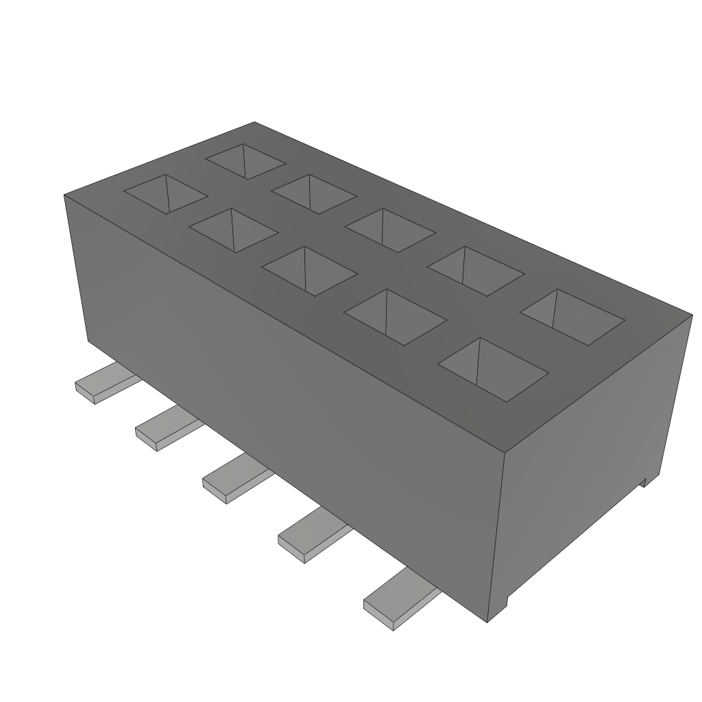 All Parts Connectors rugged connector CLP-105-02-F-D-BE-A-TR by Samtec