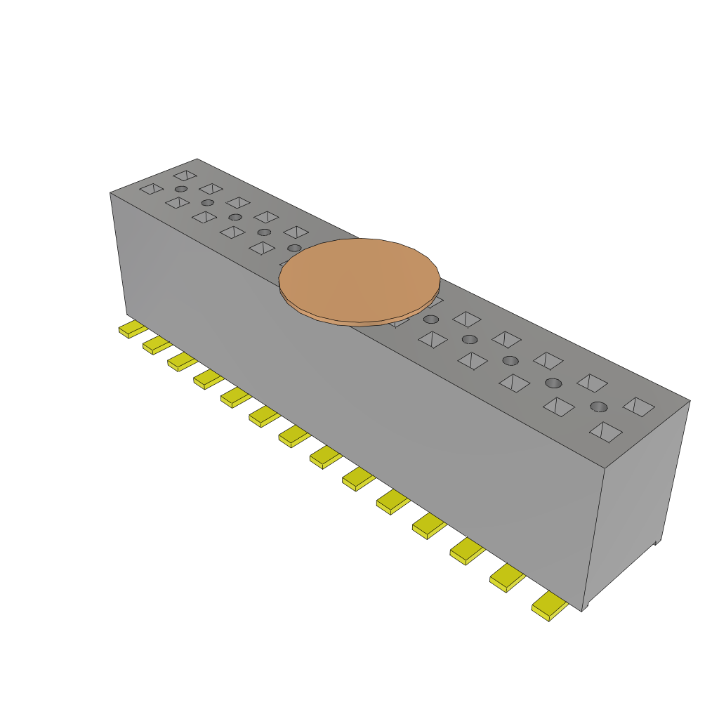 All Parts Connectors rugged connector FLE-114-01-G-DV-A-K-TR by Samtec