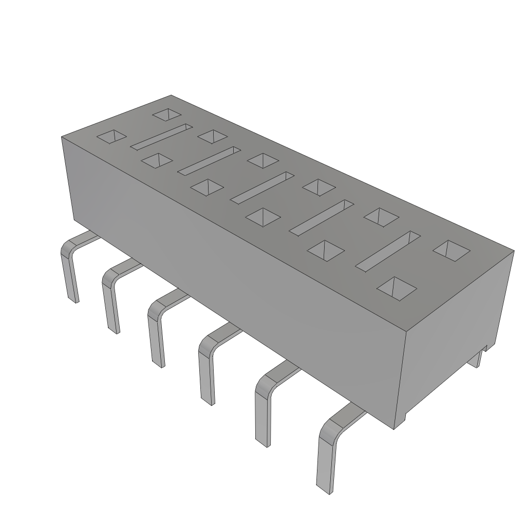 All Parts Connectors Headers HLE-106-02-S-DV-PE-BE-TR by Samtec