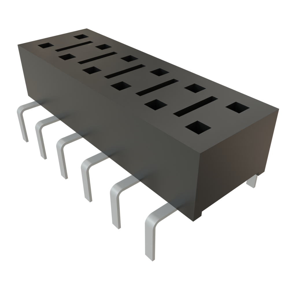 All Parts Connectors Headers HLE-106-02-S-DV-PE by Samtec