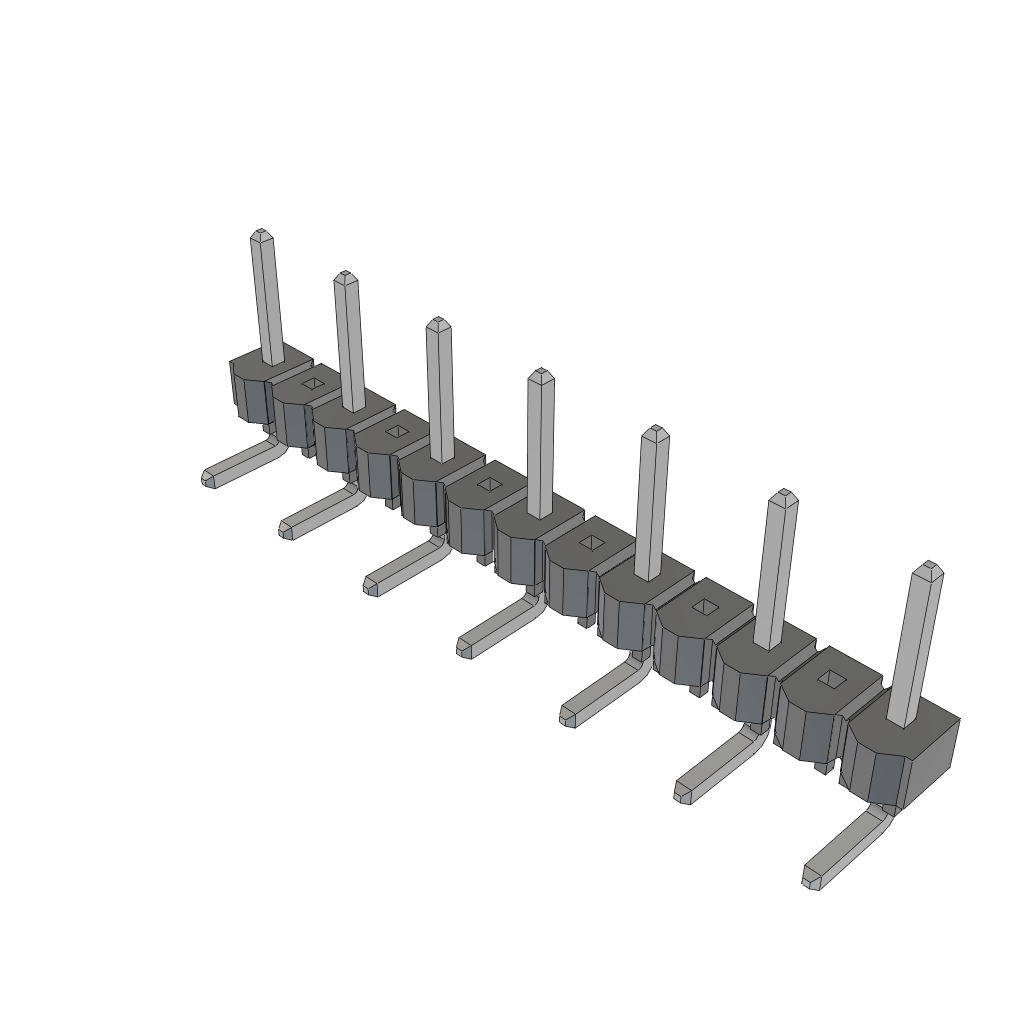 Headers & Wire Housings HTSW-207-08-T-S-RA by Samtec