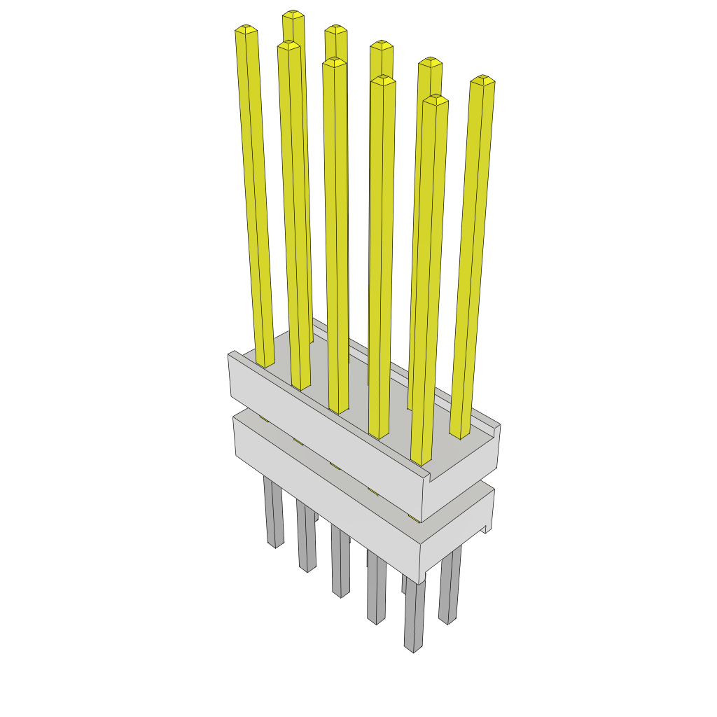 All Parts Connectors Backplane Connectors Hard Metric Connectors HW-05-20-S-D-250-250 by Samtec