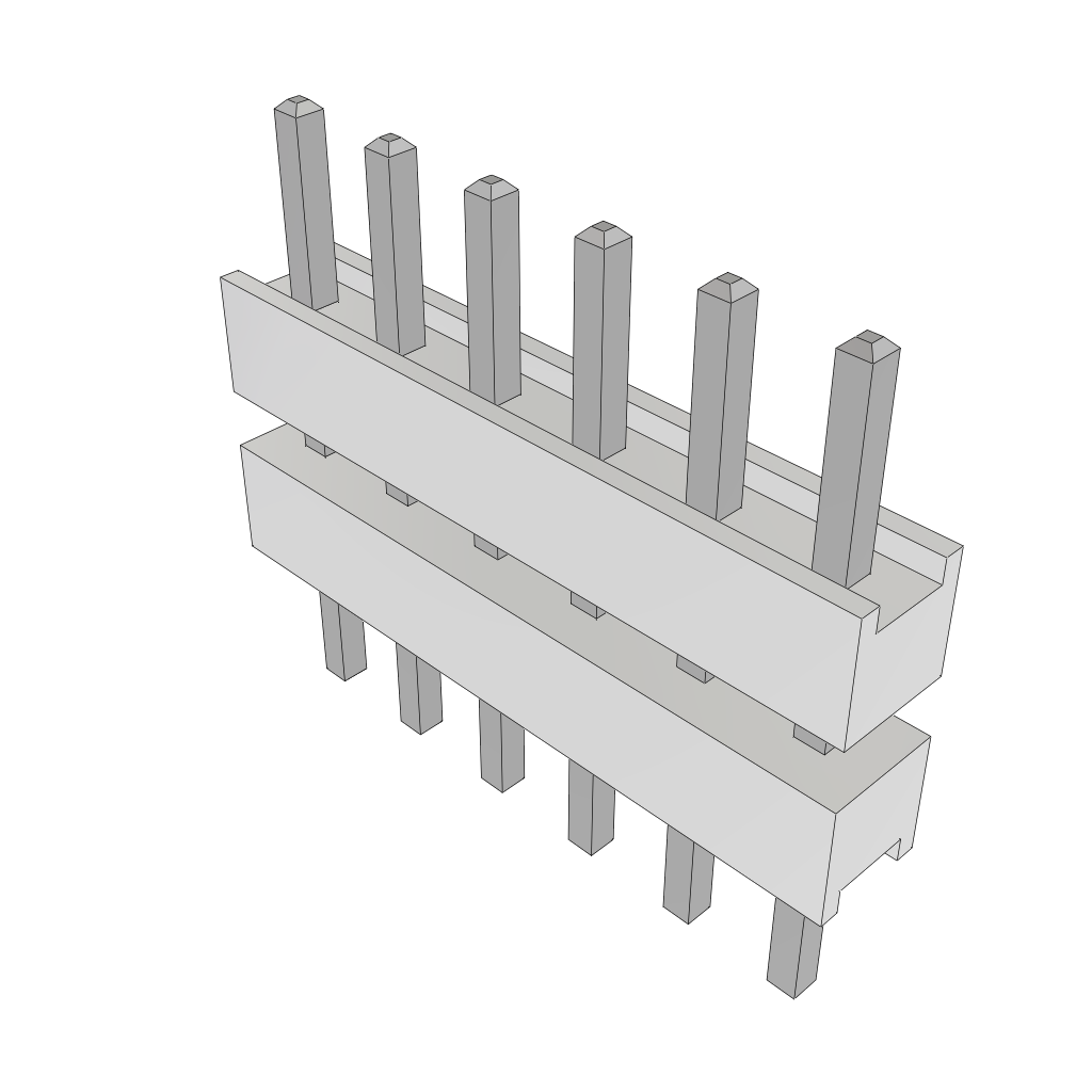 All Parts Connectors Backplane Connectors Hard Metric Connectors HW-06-08-T-S-250-140 by Samtec