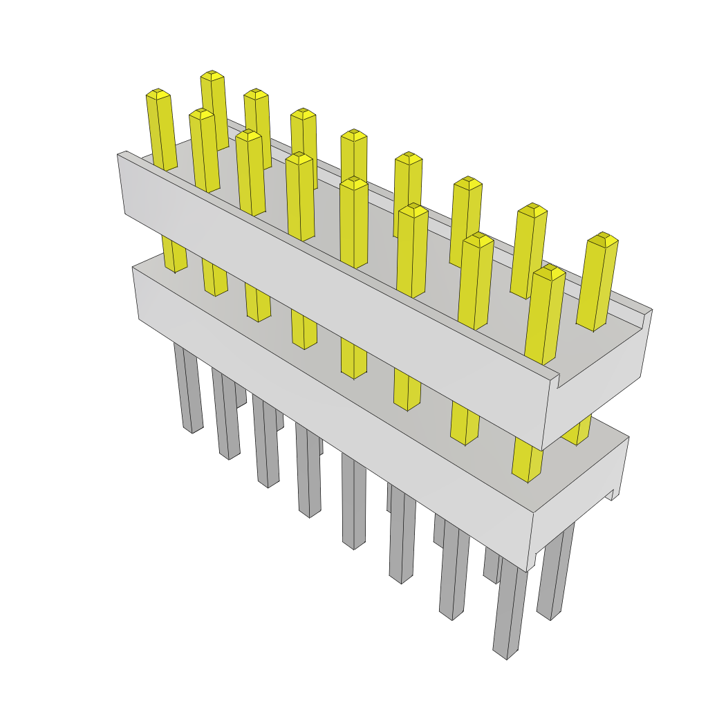 All Parts Connectors Backplane Connectors Hard Metric Connectors HW-08-15-L-D-295-235 by Samtec