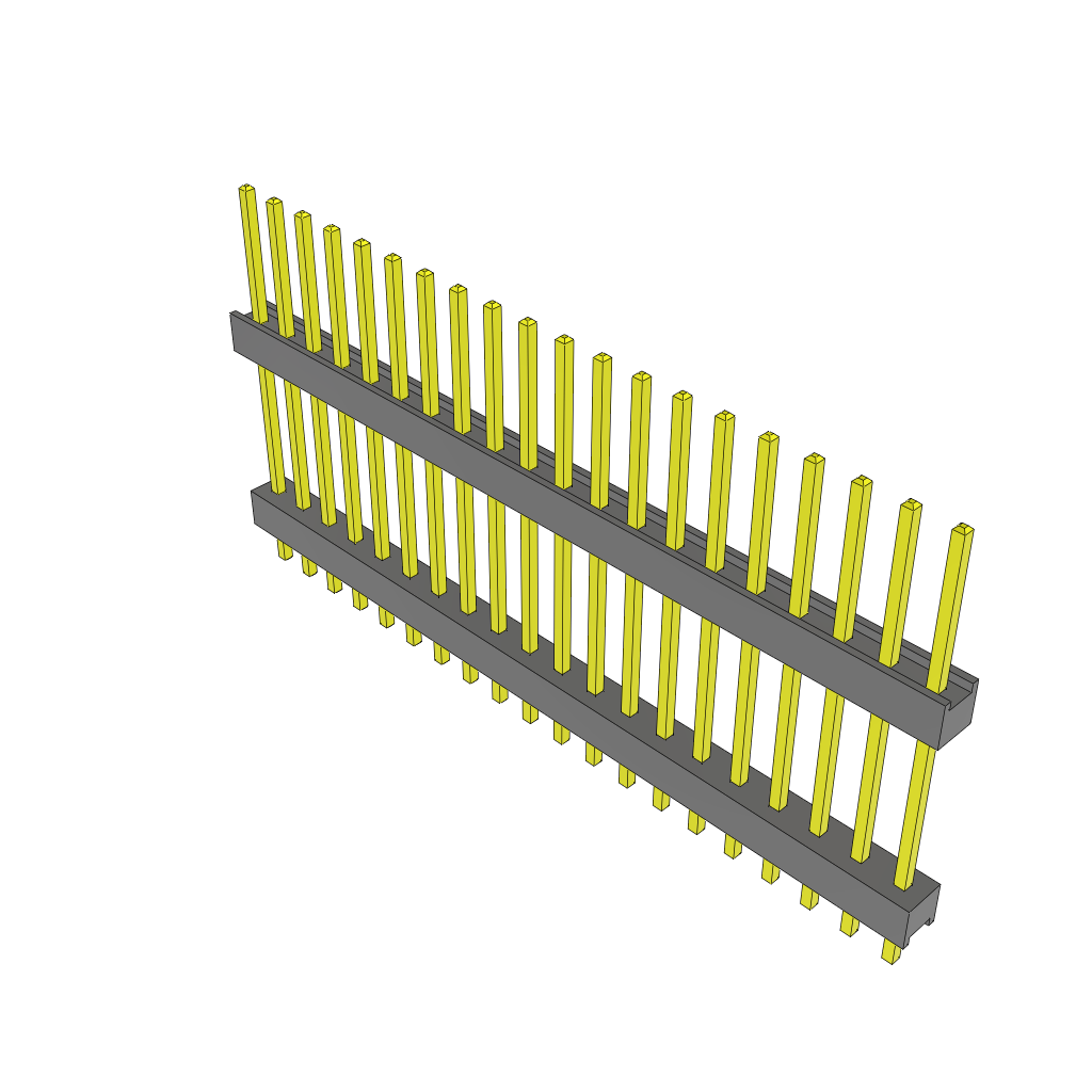 All Parts Connectors Backplane Connectors Hard Metric Connectors DW-20-12-G-S-600 by Samtec