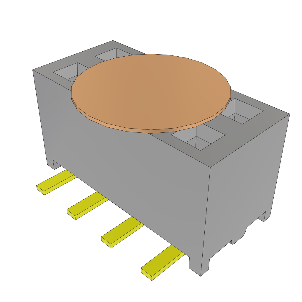 All Parts Power Products Batteries and Accessories Accessories Battery Housings-Cradles MMS-104-02-F-DV-A-K-TR by Samtec