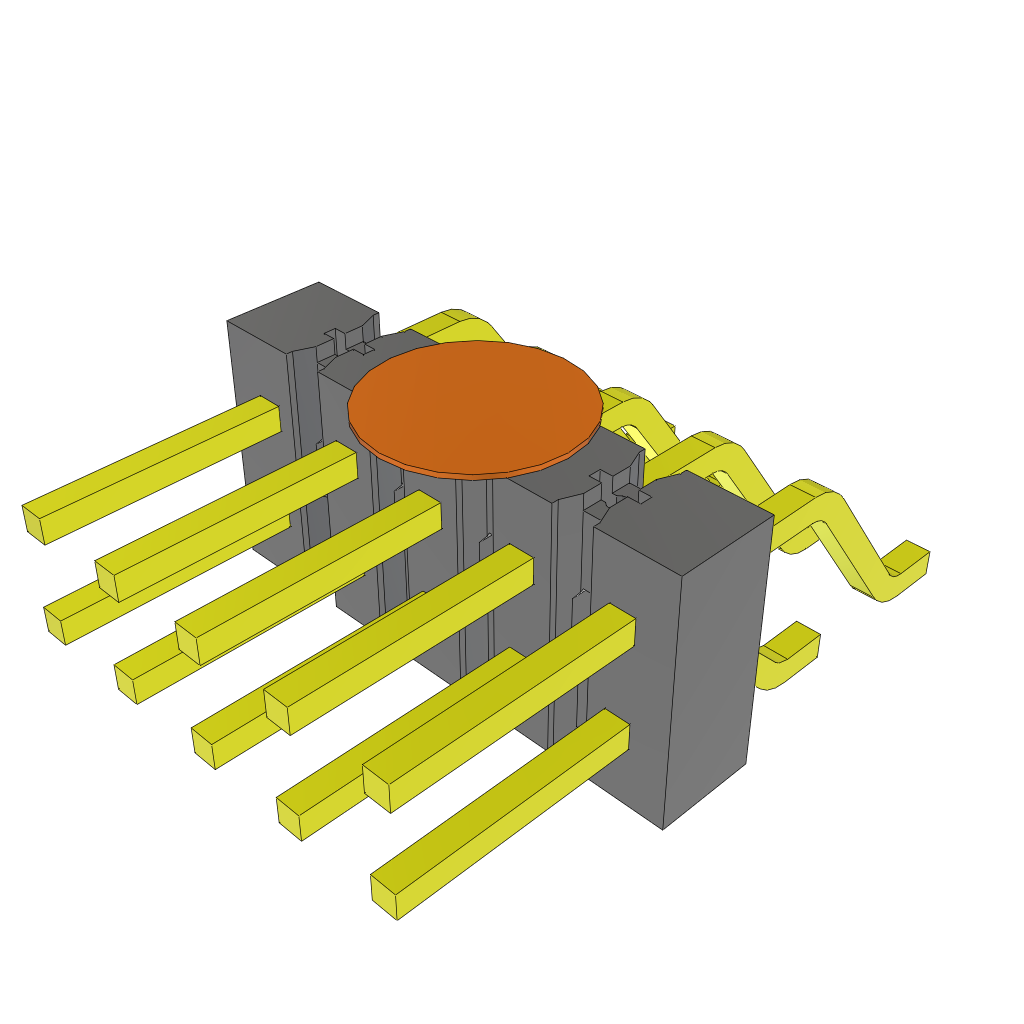 All Parts Connectors rugged connector TSM-105-01-F-DH-K-TR by Samtec