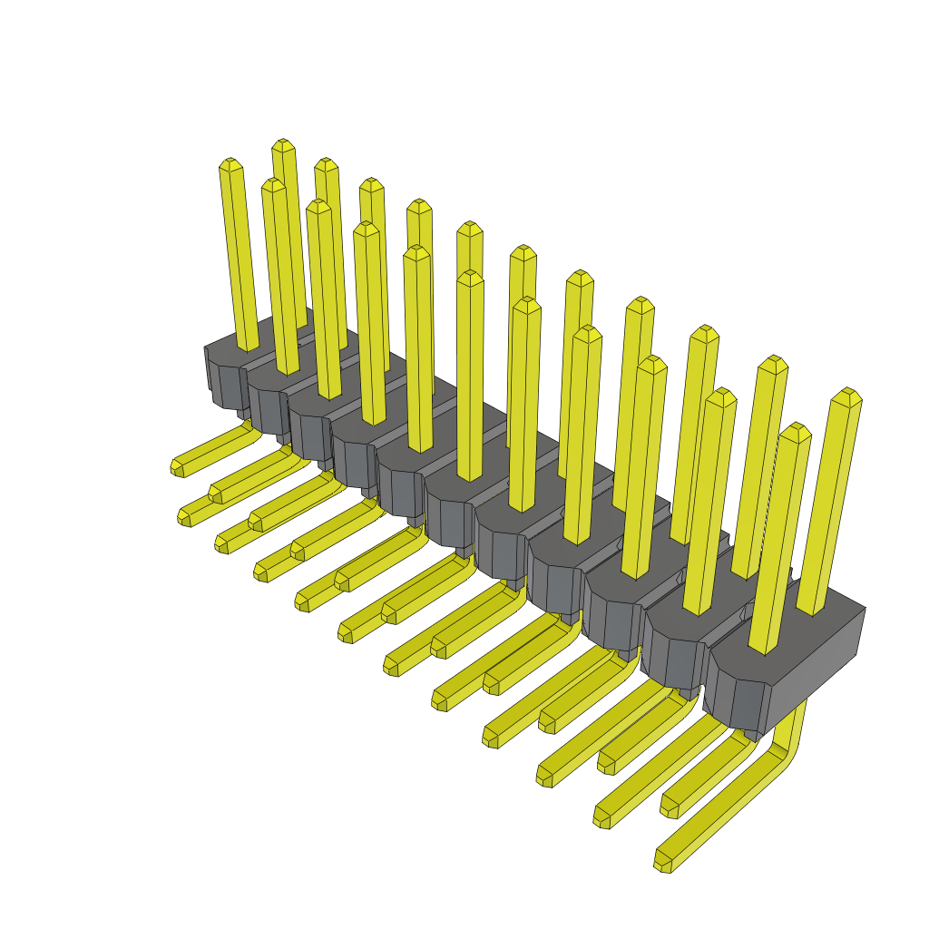 All Parts Connectors rugged connector TSW-111-25-S-D-RA by Samtec