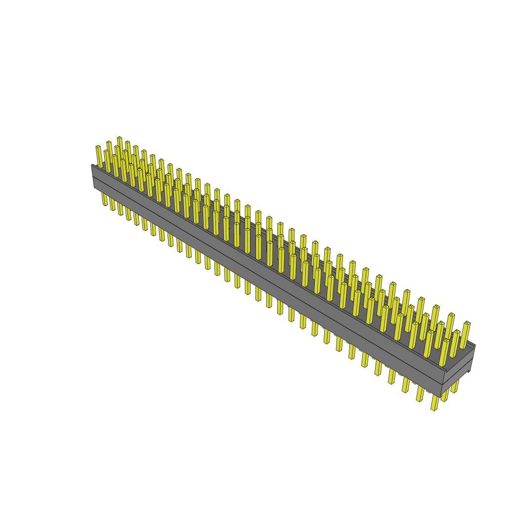 All Parts Connectors Backplane Connectors Hard Metric Connectors ZW-32-08-T-T-200-165 by Samtec