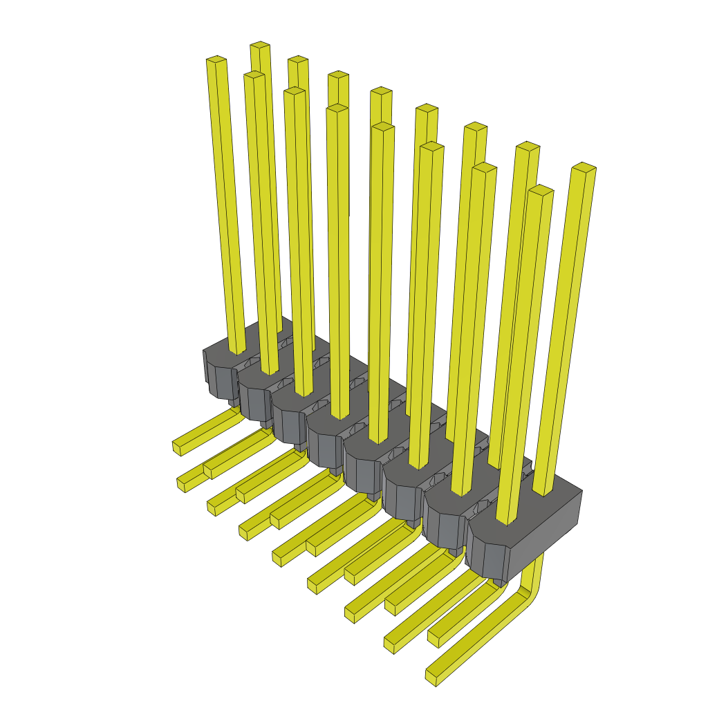 Headers & Wire Housings MTSW-108-11-S-D-615-RA by Samtec