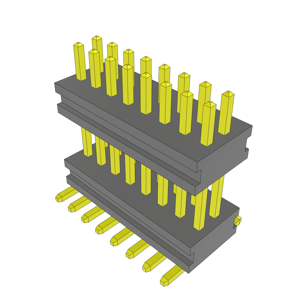 All Parts Connectors Backplane Connectors Hard Metric Connectors MW-08-03-G-D-233-065 by Samtec