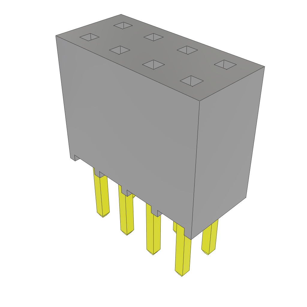 All Parts Power Products Batteries and Accessories Accessories Battery Housings-Cradles SSQ-104-02-L-D by Samtec