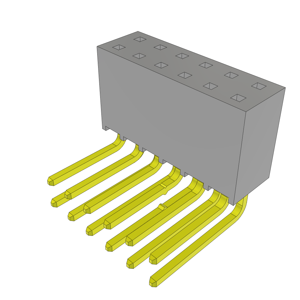 All Parts Power Products Batteries and Accessories Accessories Battery Housings-Cradles SSQ-106-03-F-D-RA-LL by Samtec