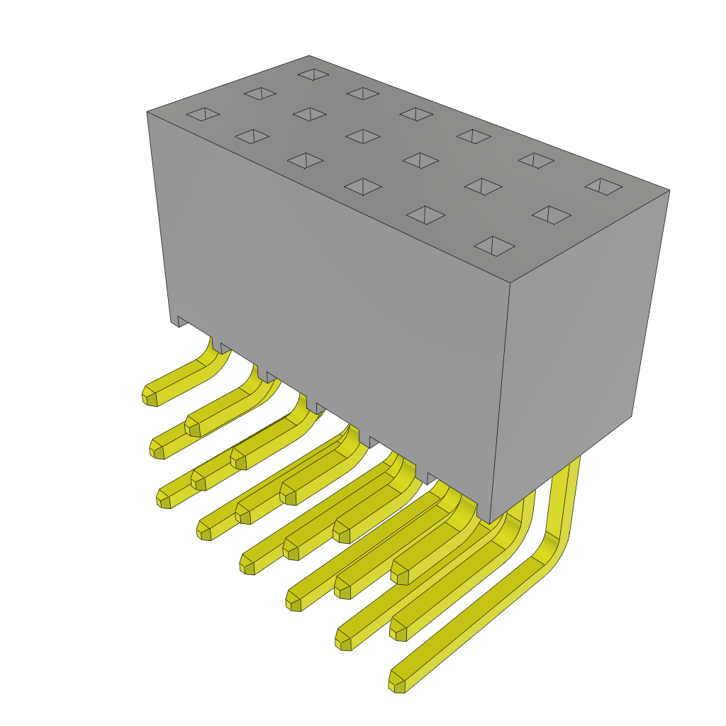 All Parts Power Products Batteries and Accessories Accessories Battery Housings-Cradles SSQ-106-22-S-T-RA by Samtec