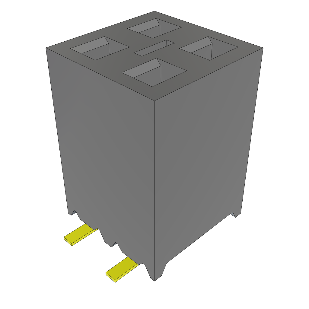 All Parts Connectors rugged connector SSM-102-L-DV-BE-LC by Samtec