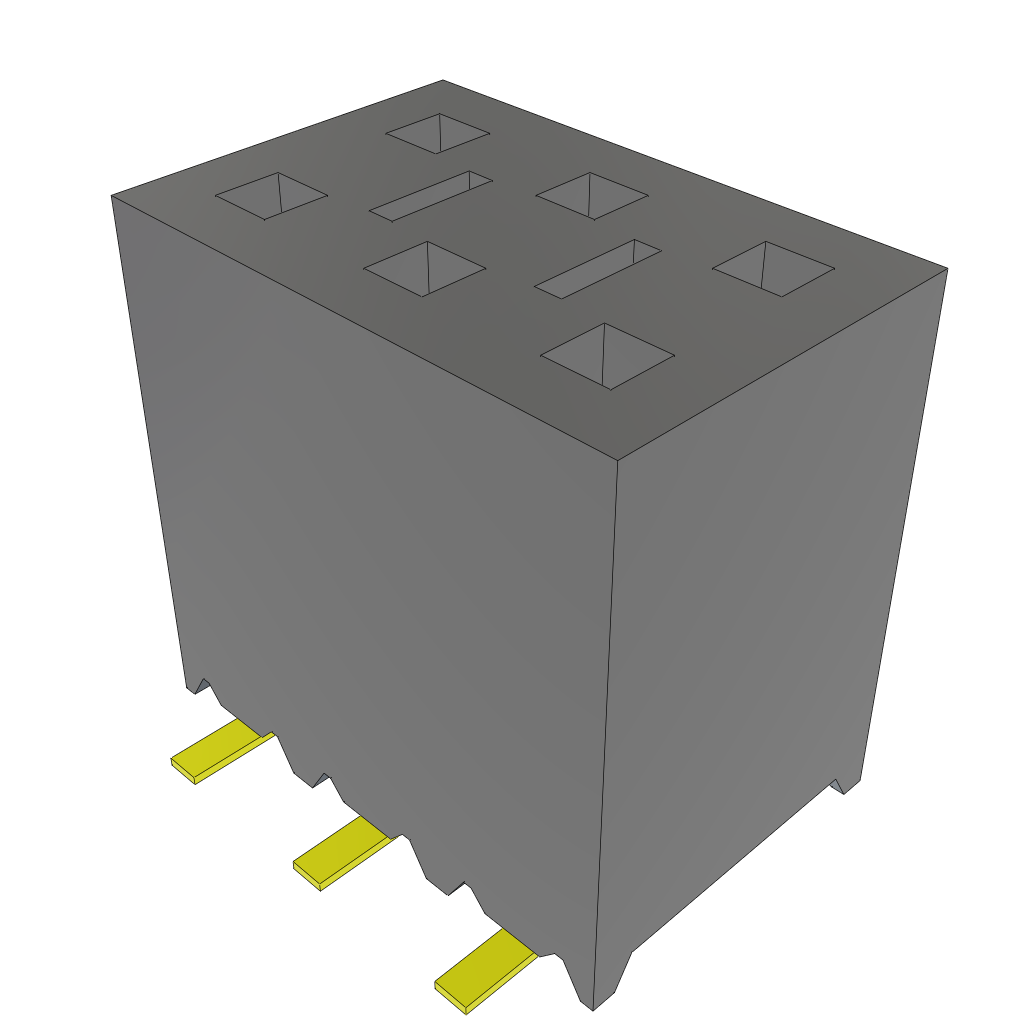 All Parts Connectors rugged connector SSM-103-STL-DV by Samtec