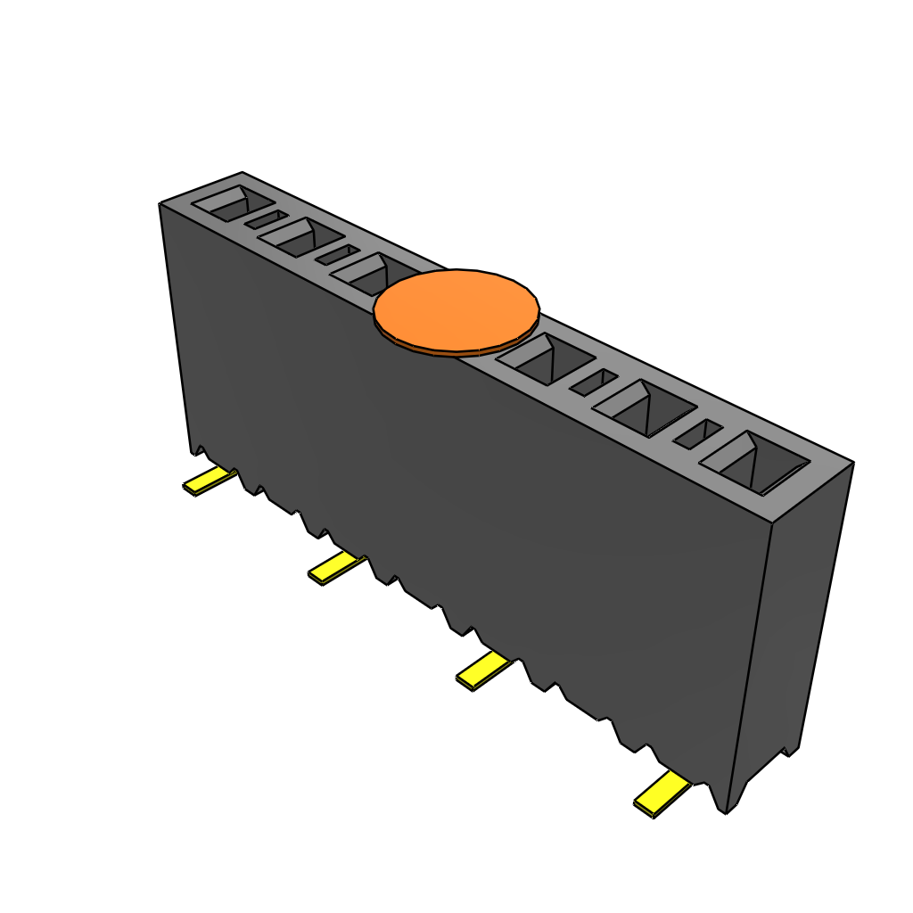 All Parts Connectors rugged connector SSM-107-L-SV-BE-K by Samtec