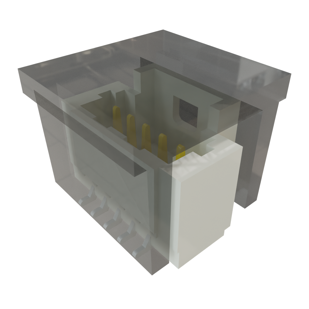 All Parts Power Products Batteries and Accessories Accessories Battery Housings-Cradles T1M-05-F-SV-L-P by Samtec