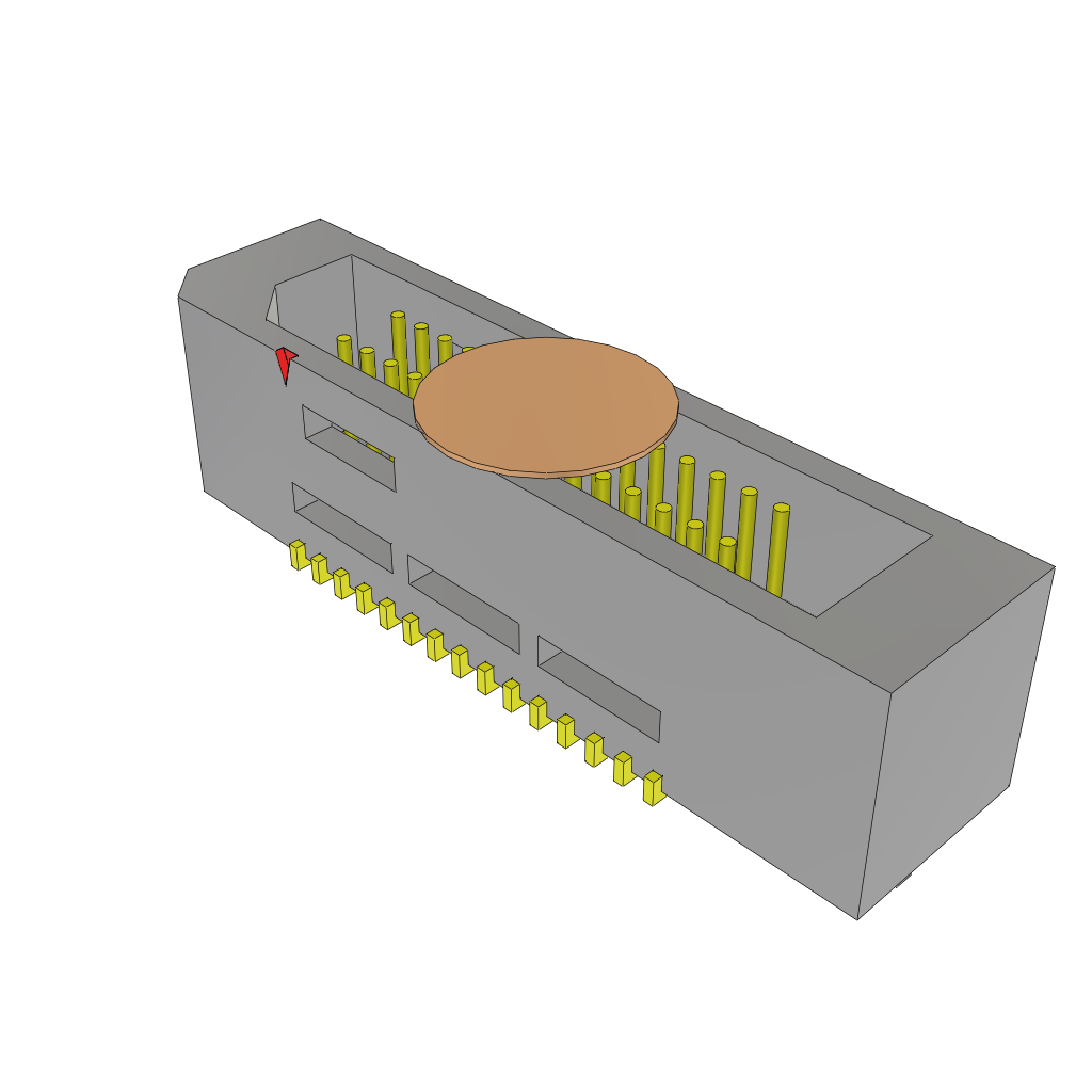 All Parts Connectors rugged connector TEM-115-02-03.0-G-D-WT-K by Samtec