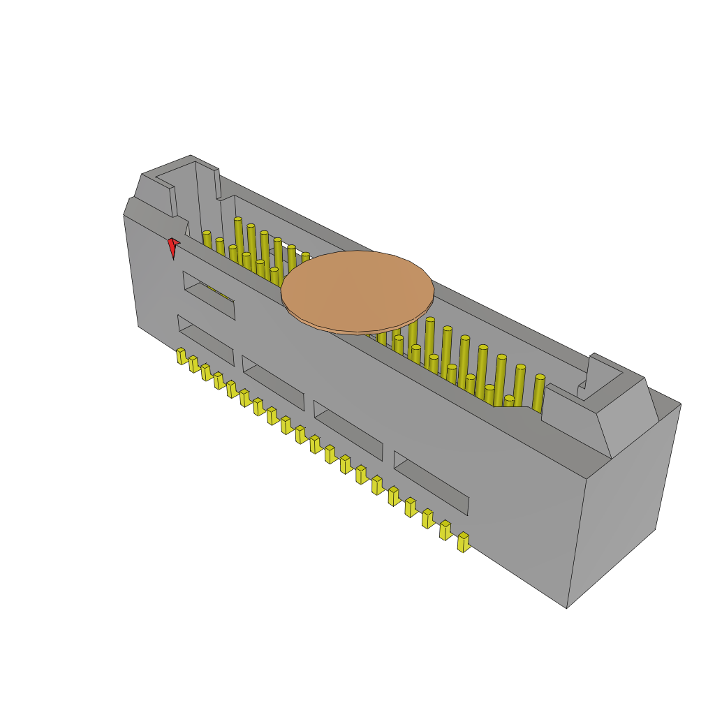 All Parts Connectors rugged connector TEM-120-02-03.0-H-D-L1-K-TR by Samtec