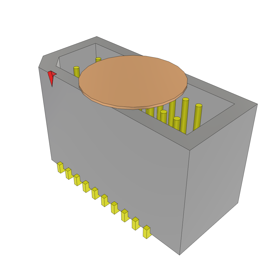 All Parts Connectors rugged connector TEMS-110-02-04.0-G-D-K-TR by Samtec