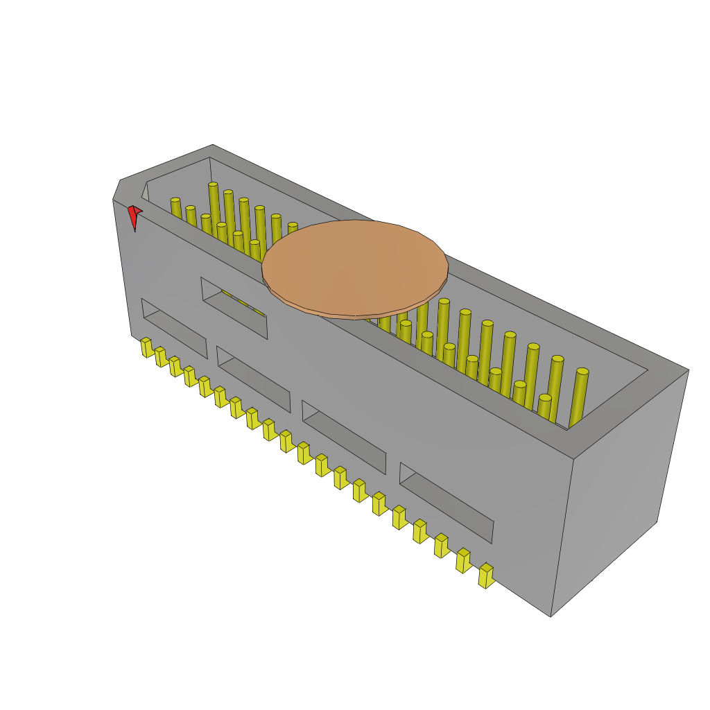 All Parts Connectors Backplane Connectors Hard Metric Connectors TEMS-120-02-03.0-H-D-A-K-TR by Samtec