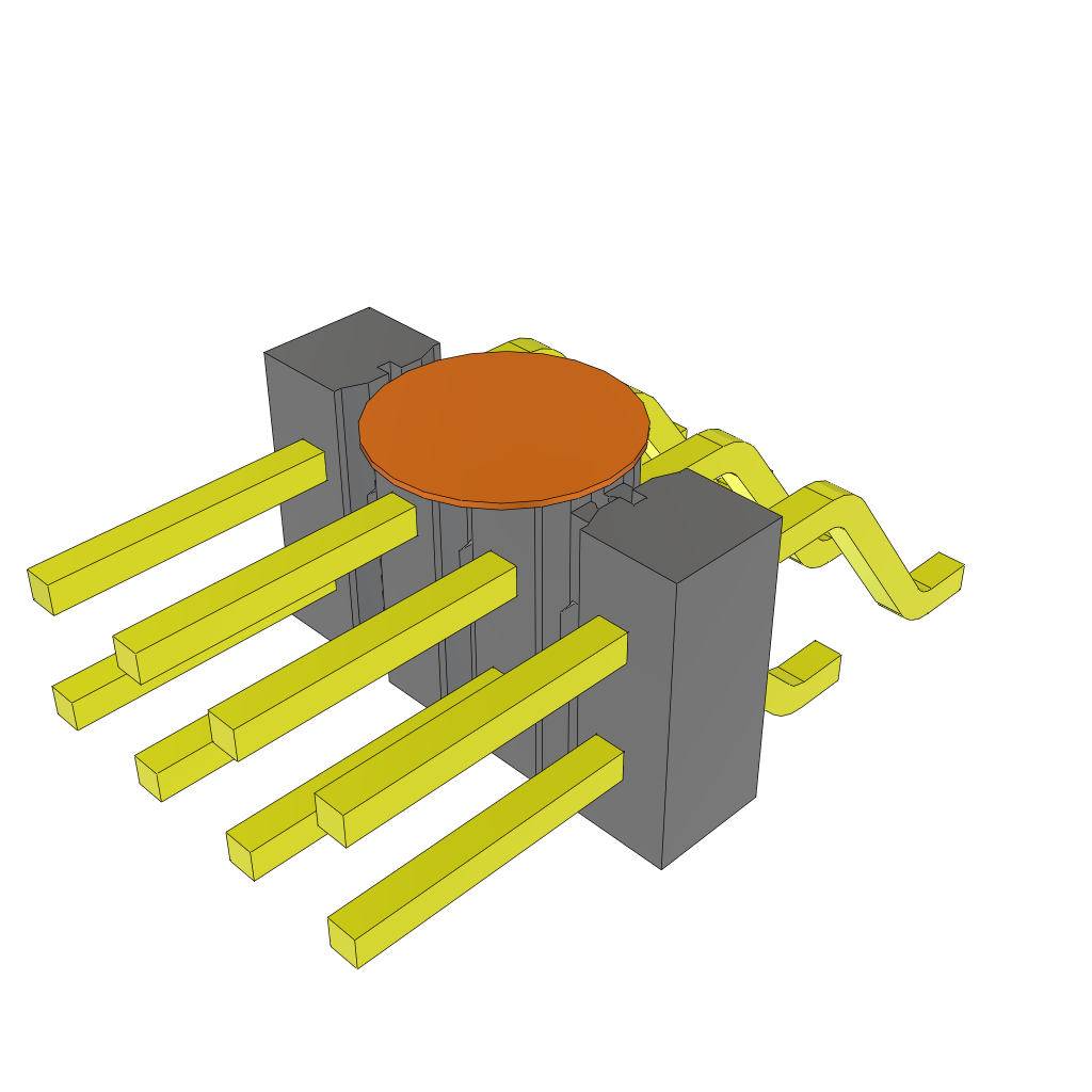 All Parts Connectors rugged connector TSM-104-01-L-DH-K-TR by Samtec