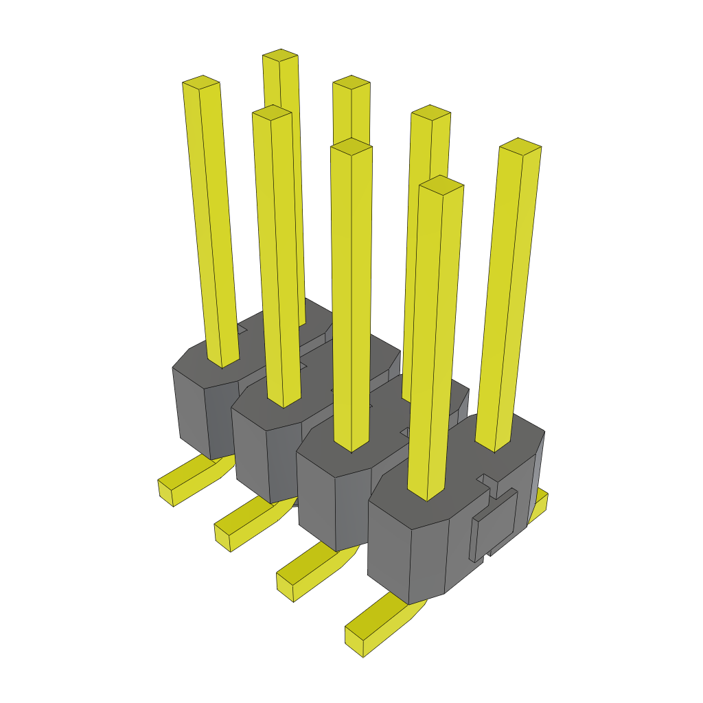 All Parts Connectors BTB Connectors TSM-104-02-L-DV-A-TR by Samtec