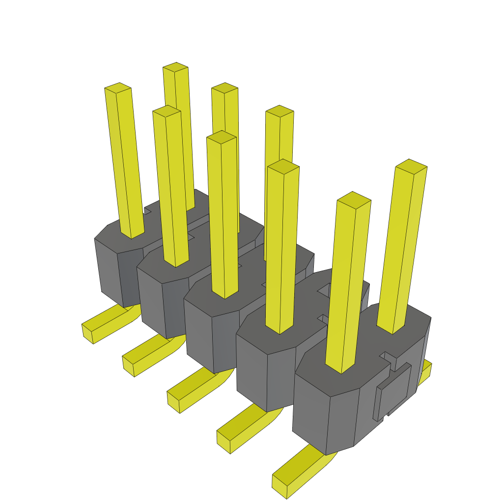 All Parts Connectors BTB Connectors TSM-105-01-S-DV-008 by Samtec
