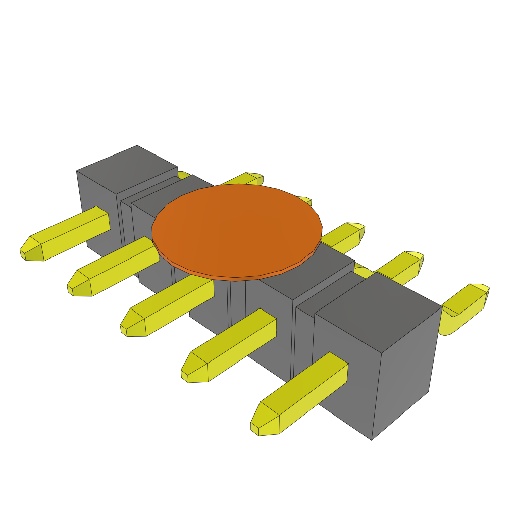 All Parts Connectors rugged connector TSM-105-04-TM-SH-K-TR by Samtec