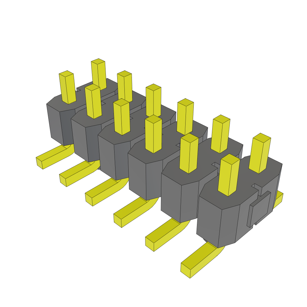 All Parts Connectors rugged connector TSM-106-05-F-DV-A by Samtec Inc.