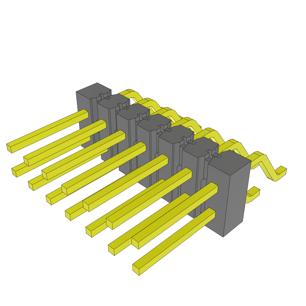 All Parts Connectors rugged connector TSM-107-02-STL-DH-TR by Samtec