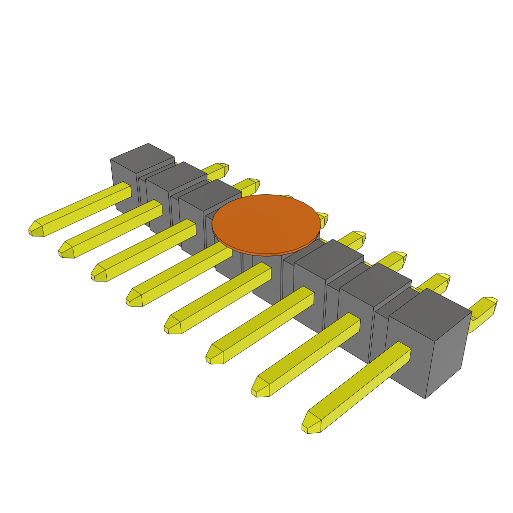 All Parts Connectors rugged connector TSM-108-01-L-SH-K-TR by Samtec