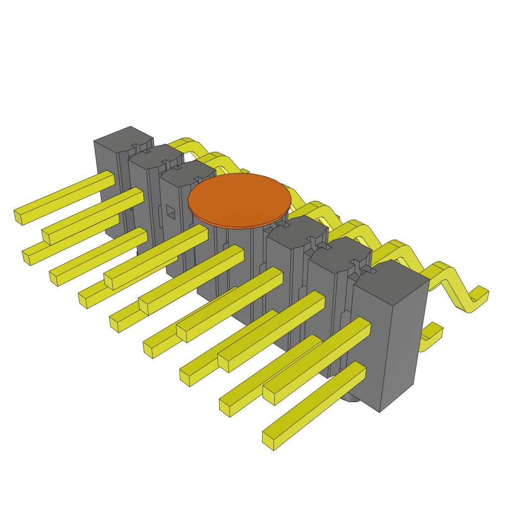 All Parts Connectors rugged connector TSM-108-01-LM-DH-SL-006-K-TR by Samtec