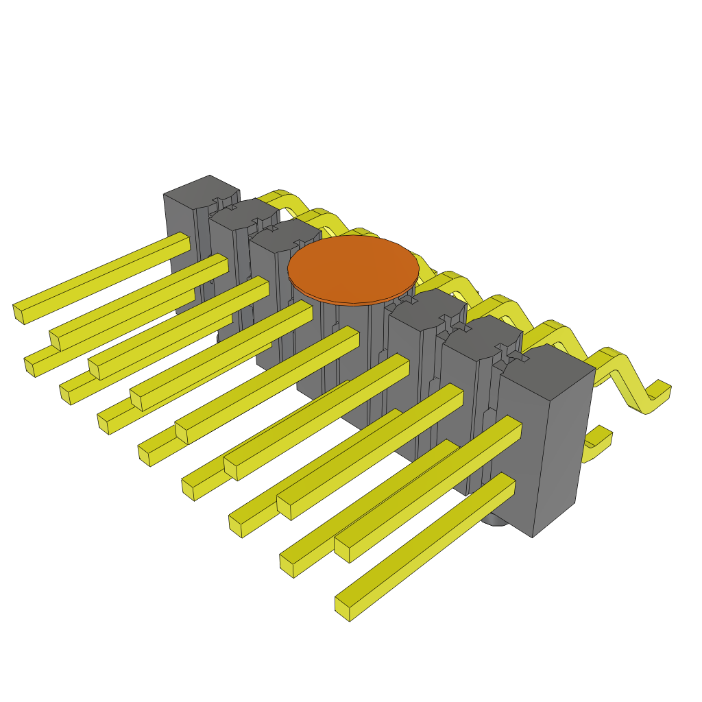 All Parts Connectors rugged connector TSM-108-02-LM-DH-SL-K-TR by Samtec
