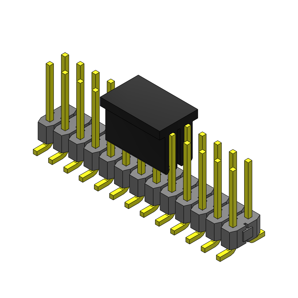 All Parts Connectors rugged connector TSM-113-02-L-DV-P-TR by Samtec
